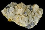 Quartz Encrusted Yellow Fluorite With Galena - Morocco #174582-1